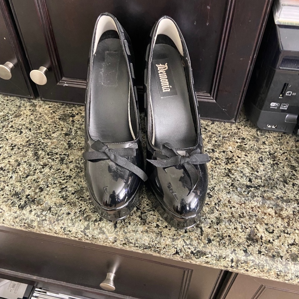 Demonia Black Platform Heels